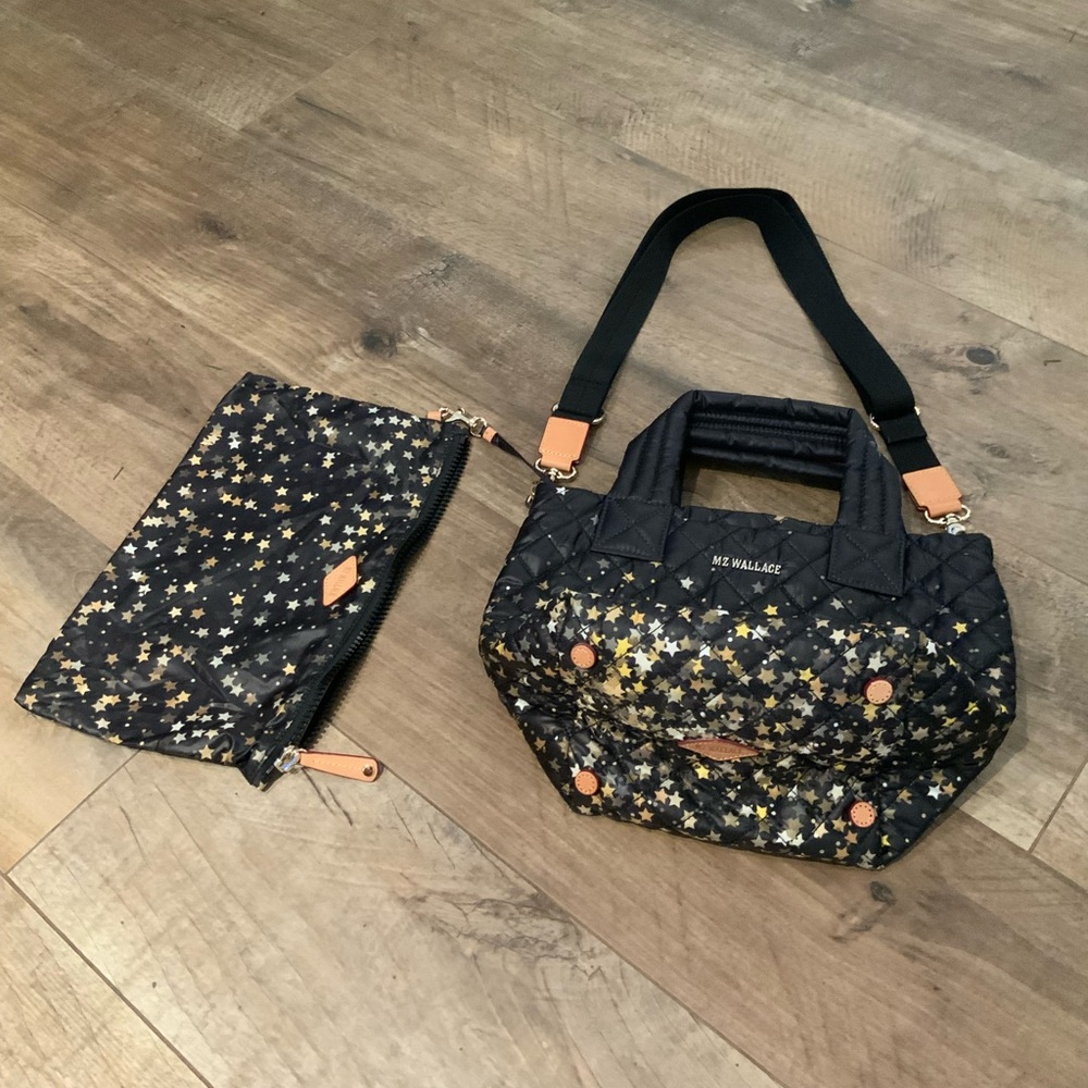 MZ Wallace Starry Black Quilted Baby Bag Set